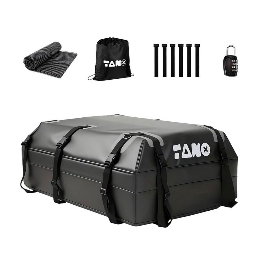 Car Roof Bag - 21 Cubic Feet Rooftop Cargo Carrier, 100% Waterproof for All